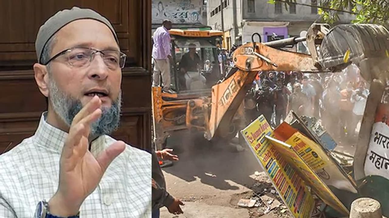 जहांगीरपुरी पर चले बुलडोजर तो भड़के ओवैसी ने उठाए सवाल, कहा मंदिर के सामने की दुकानों को क्यों नहीं तोड़ा 