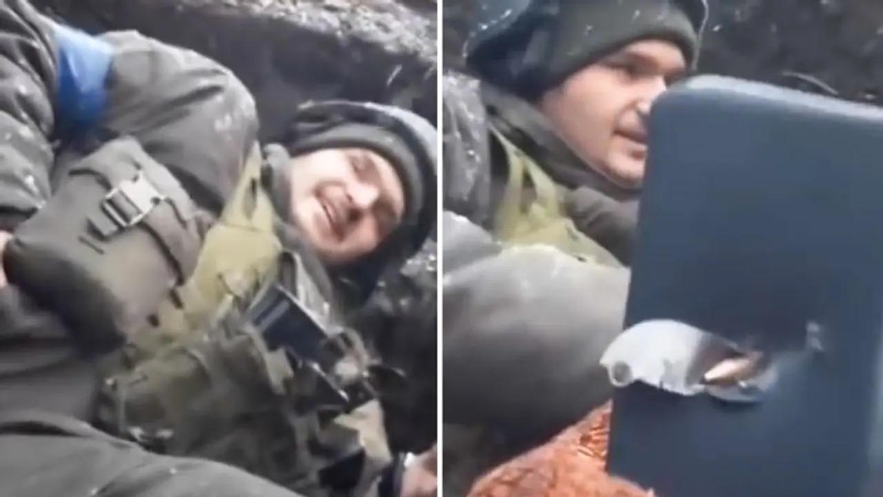 Watch: A smartphone saves life of a Ukrainian soldier from a 7.62mm bullet