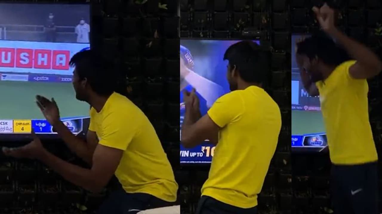 தோனியின் வின்னிங் ஷாட் பார்த்து மெர்சலான பிரபல நடிகர்... உற்சாகத்தில் குழந்தை போல் துள்ளிக்குதிக்கும் வீடியோ