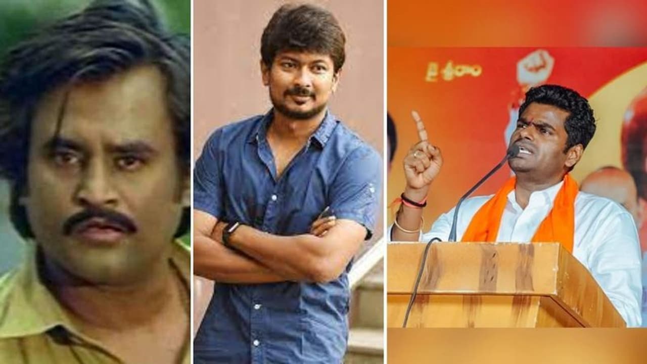 படிக்காதவன் ரஜினி மாதிரி உதயநிதி ஸ்டாலின்.! வெளுத்து வாங்கிய அண்ணாமலை !! படிக்காதவன் ரஜினி மாதிரி உதயநிதி ஸ்டாலின்.! வெளுத்து வாங்கிய அண்ணாமலை !!