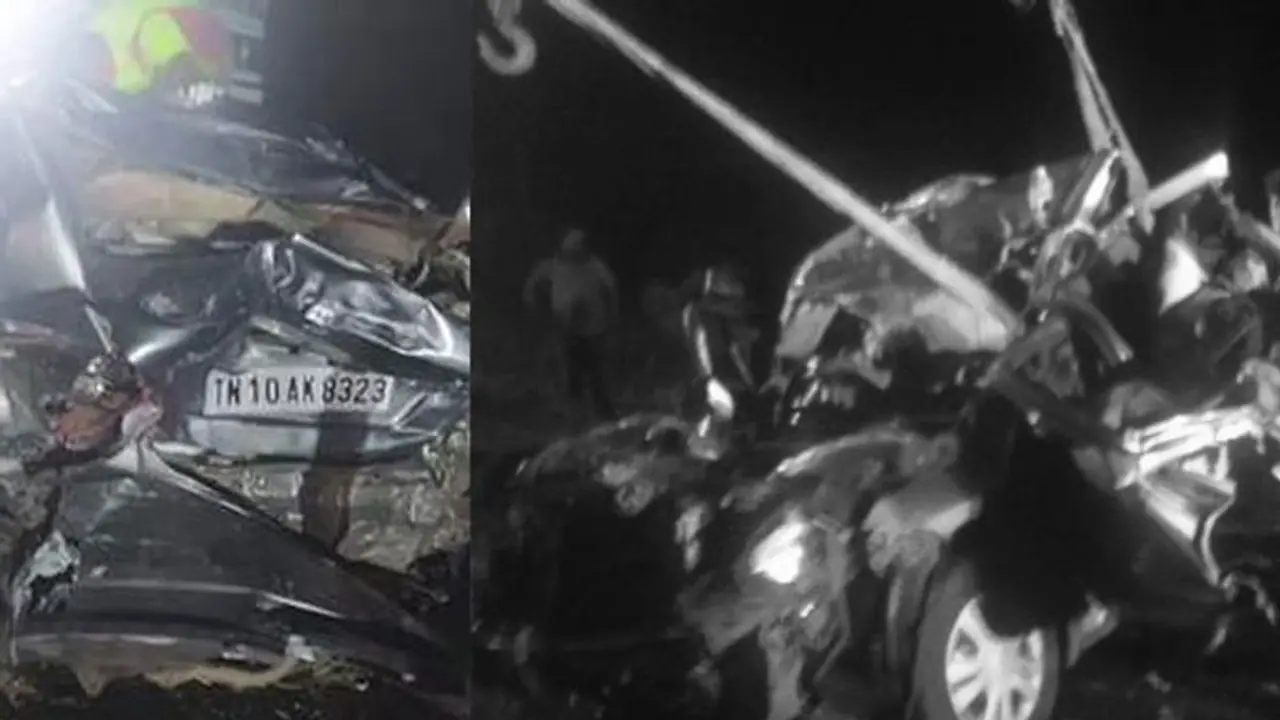 சினிமா பட பாணியில் பயங்கர விபத்து.. ஒரே குடும்பத்தை சேர்ந்த 4 பேர் உடல்நசுங்கி துடிதுடித்து பலி.!