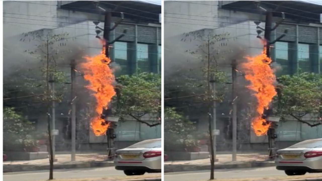 హైదరాబాద్ లో భానుడి భగభగలు... జూబ్లీ హిల్స్ లో విద్యుత్ పోల్ పై చెలరేగిన మంటలు హైదరాబాద్ లో భానుడి భగభగలు... జూబ్లీ హిల్స్ లో విద్యుత్ పోల్ పై చెలరేగిన మంటలు