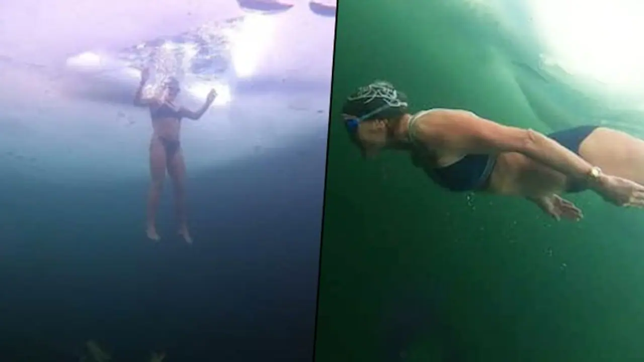 Guinness World Record: Woman swims 295 feet under ice; check out the video Guinness World Record: Woman swims 295 feet under ice; check out the video