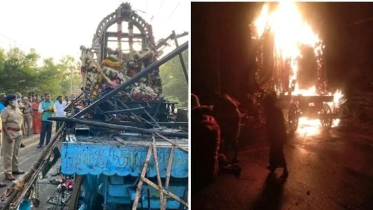 Thanjavur: 11 killed after temple chariot hits high tension cable during procession