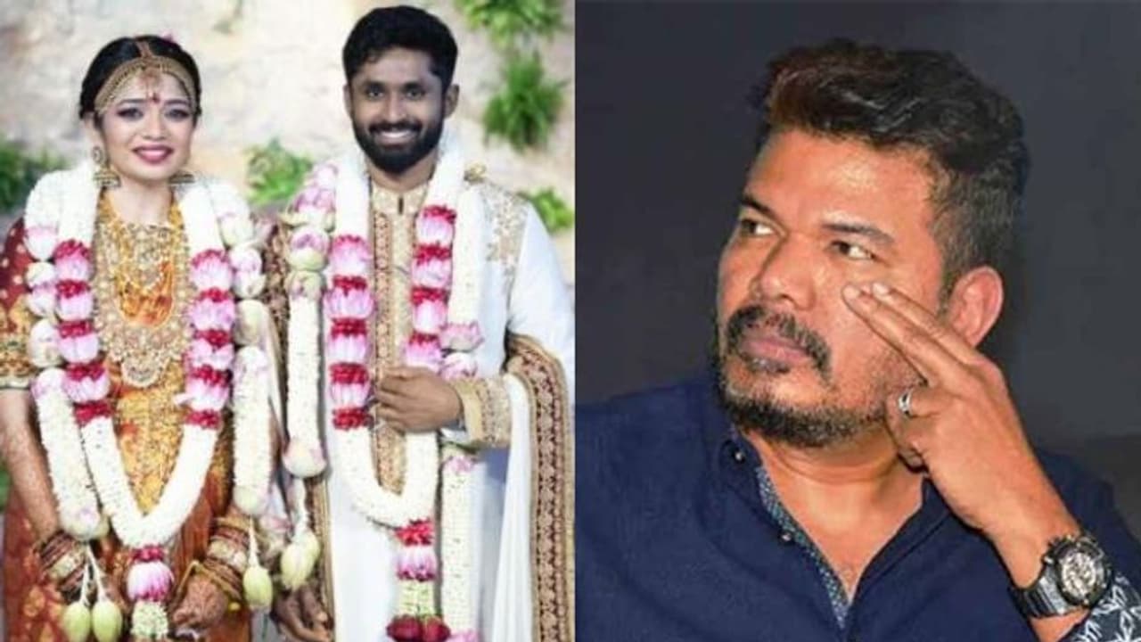 Director Shankar : மகளின் திருமண வரவேற்பு நிகழ்ச்சியை திடீரென நிறுத்திய இயக்குனர் ஷங்கர்... காரணம் என்ன? Director Shankar : மகளின் திருமண வரவேற்பு நிகழ்ச்சியை திடீரென நிறுத்திய இயக்குனர் ஷங்கர்... காரணம் என்ன?