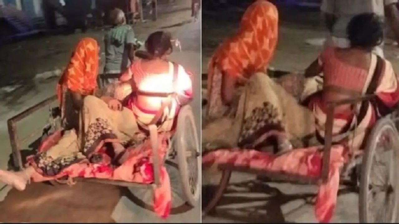 बलिया में ठेले पर मरीज को अस्पताल ले जाने की तस्वीर आई सामने, डॉक्टर पर लगा लापरवाही का आरोप बलिया में ठेले पर मरीज को अस्पताल ले जाने की तस्वीर आई सामने, डॉक्टर पर लगा लापरवाही का आरोप