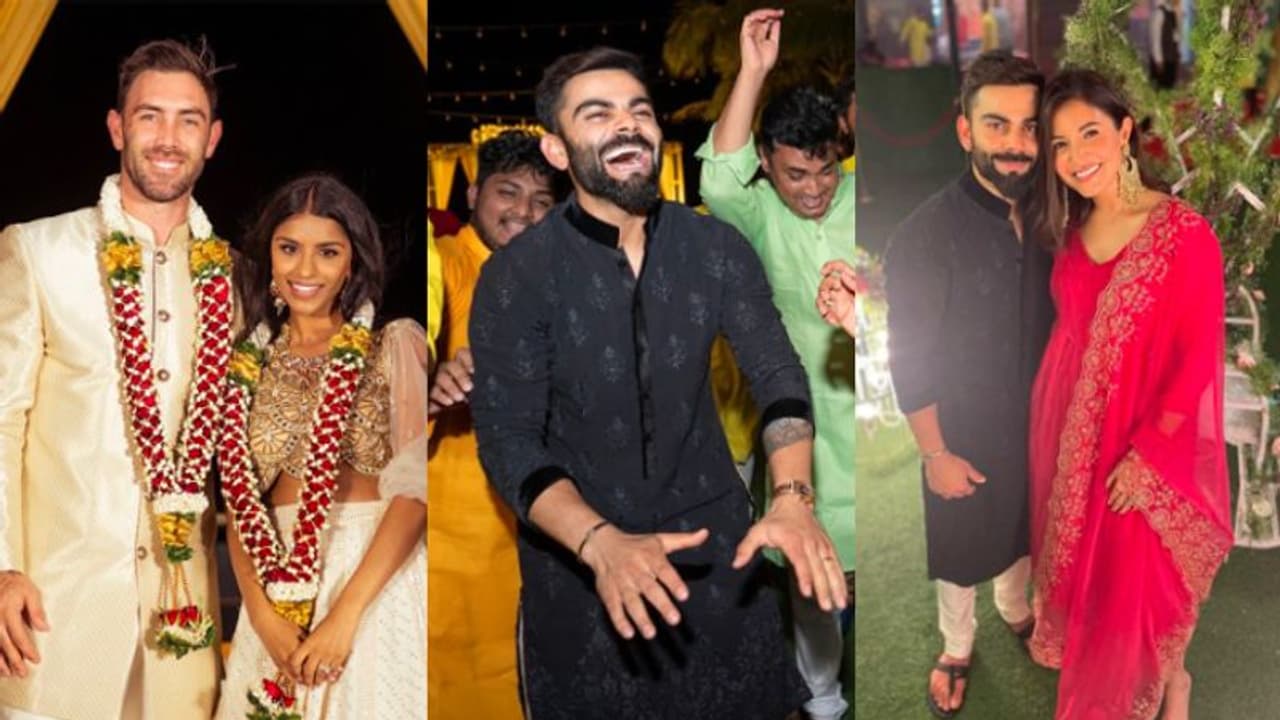 ম্যাক্সওয়েল বিয়ের পার্টি, 'পুষ্পা' র গানে তুমুল নাচ কোহলির, দেখুন ভাইরাল ভিডিও ম্যাক্সওয়েল বিয়ের পার্টি, 'পুষ্পা' র গানে তুমুল নাচ কোহলির, দেখুন ভাইরাল ভিডিও