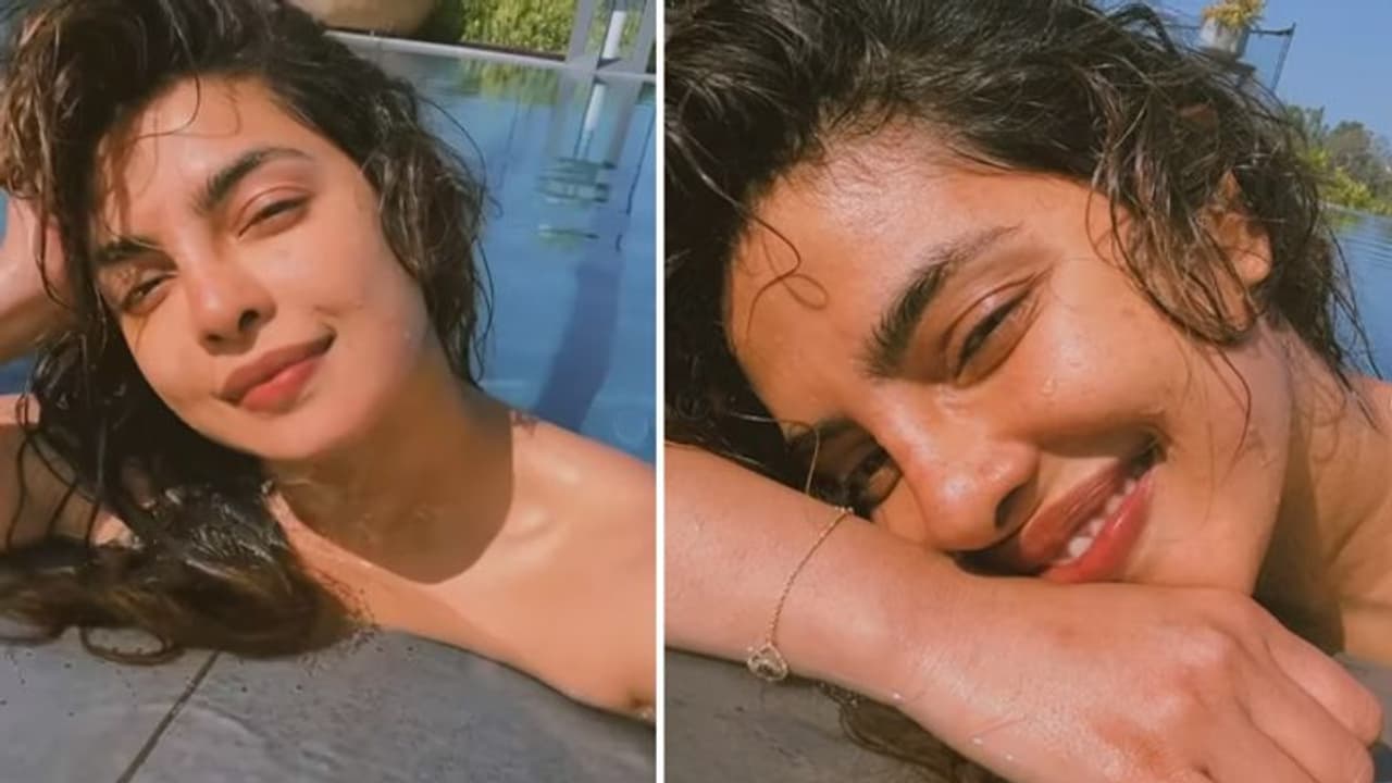 बिना मेकअप भीगे बालों को संवारती दिखी प्रियंका चोपड़ा, पूल में अकेले ही ले रही थी इनका मजा बिना मेकअप भीगे बालों को संवारती दिखी प्रियंका चोपड़ा, पूल में अकेले ही ले रही थी इनका मजा