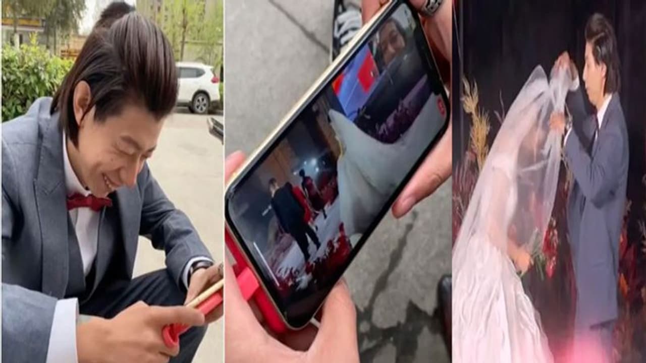 తన పెళ్లినే లైవ్లో వివాహ వేదిక బయట ఉండి చూడాల్సి వచ్చిన వరుడు.. అసలేం జరిగిందంటే? తన పెళ్లినే లైవ్లో వివాహ వేదిక బయట ఉండి చూడాల్సి వచ్చిన వరుడు.. అసలేం జరిగిందంటే?