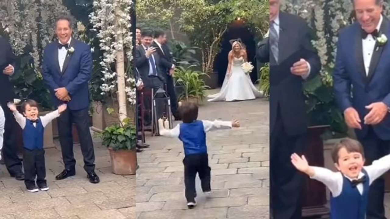 അമ്മയുടെ വിവാഹവേദിയില് ക്യൂട്ടായി മകന്; വീഡിയോ വൈറല് അമ്മയുടെ വിവാഹവേദിയില് ക്യൂട്ടായി മകന്; വീഡിയോ വൈറല്