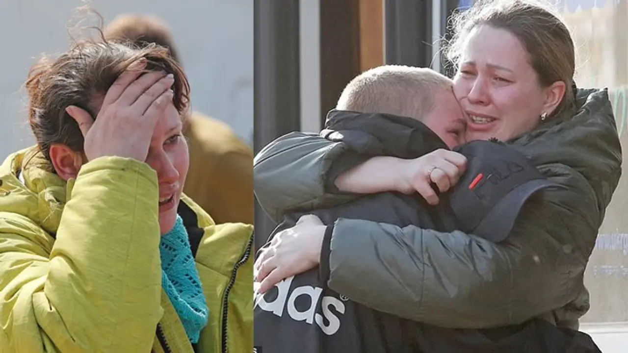 बेटे को गले लगाकर रो पड़ी यूक्रेनी मां बोली भूख प्यास से तड़प तड़पकर मर जाएंगे नरक में फंसे लोग बेटे को गले लगाकर रो पड़ी यूक्रेनी मां बोली भूख प्यास से तड़प तड़पकर मर जाएंगे नरक में फंसे लोग