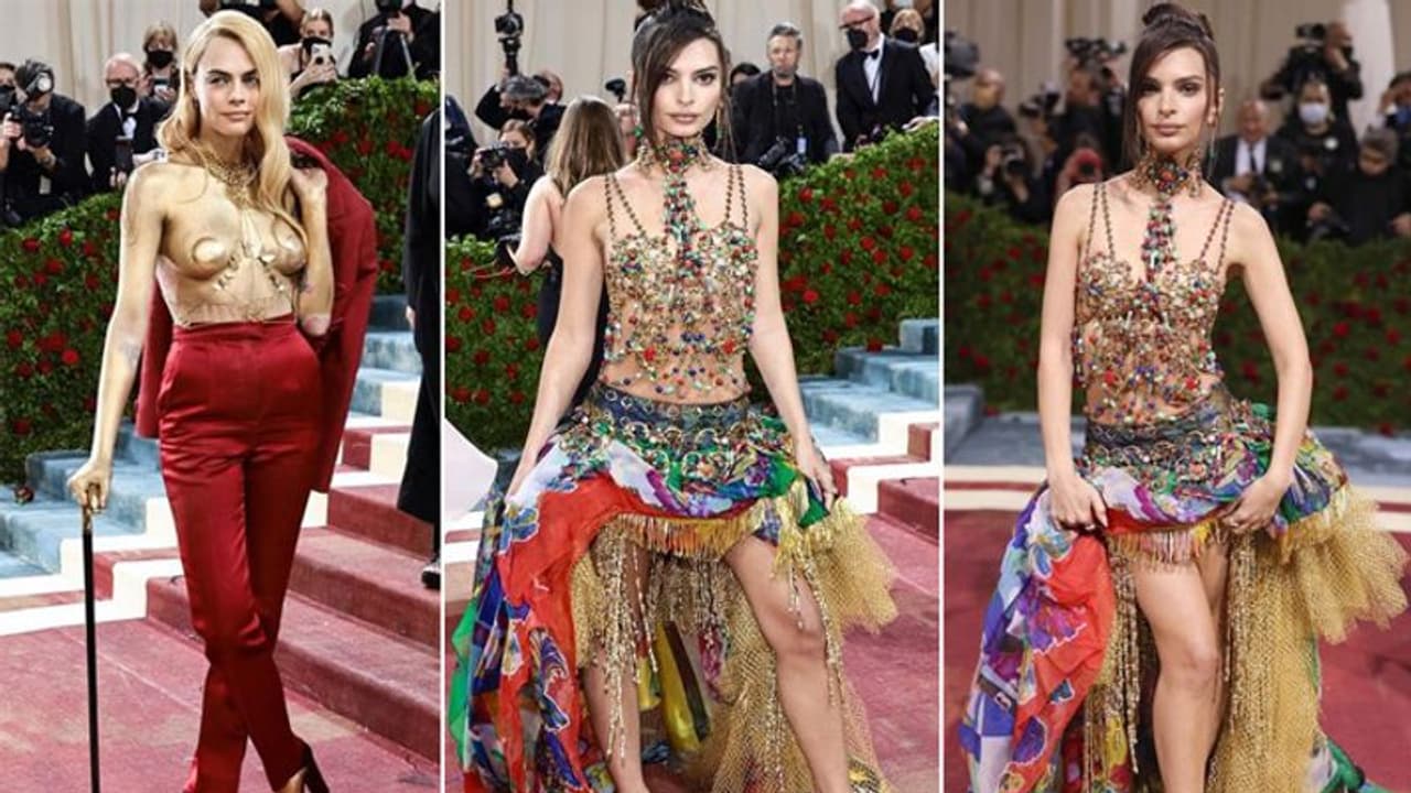 Met Gala 2022: रेड कारपेट पर बिना टॉप पहने ही पहुंच गई ये हीरोइन, इनको देखते ही ठहर गई सबकी निगाहें Met Gala 2022: रेड कारपेट पर बिना टॉप पहने ही पहुंच गई ये हीरोइन, इनको देखते ही ठहर गई सबकी निगाहें