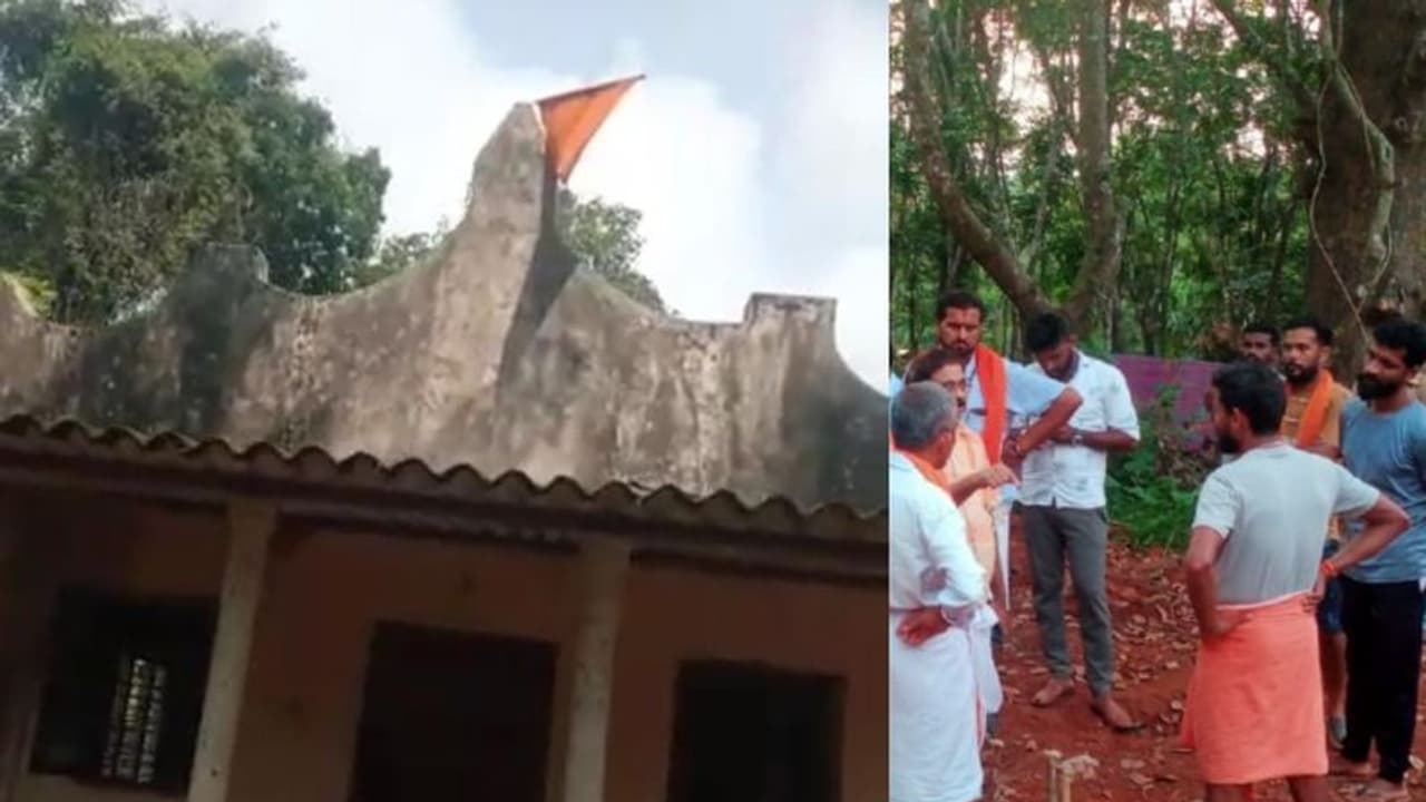 ಕ್ರೈಸ್ತ ಪ್ರಾರ್ಥನಾ ಮಂದಿರದಲ್ಲಿ ದಾಂಧಲೆ: ಶಿಲುಬೆ ಹಾನಿಗೈದು ಭಗವಾಧ್ವಜ ಹಾರಾಟ!