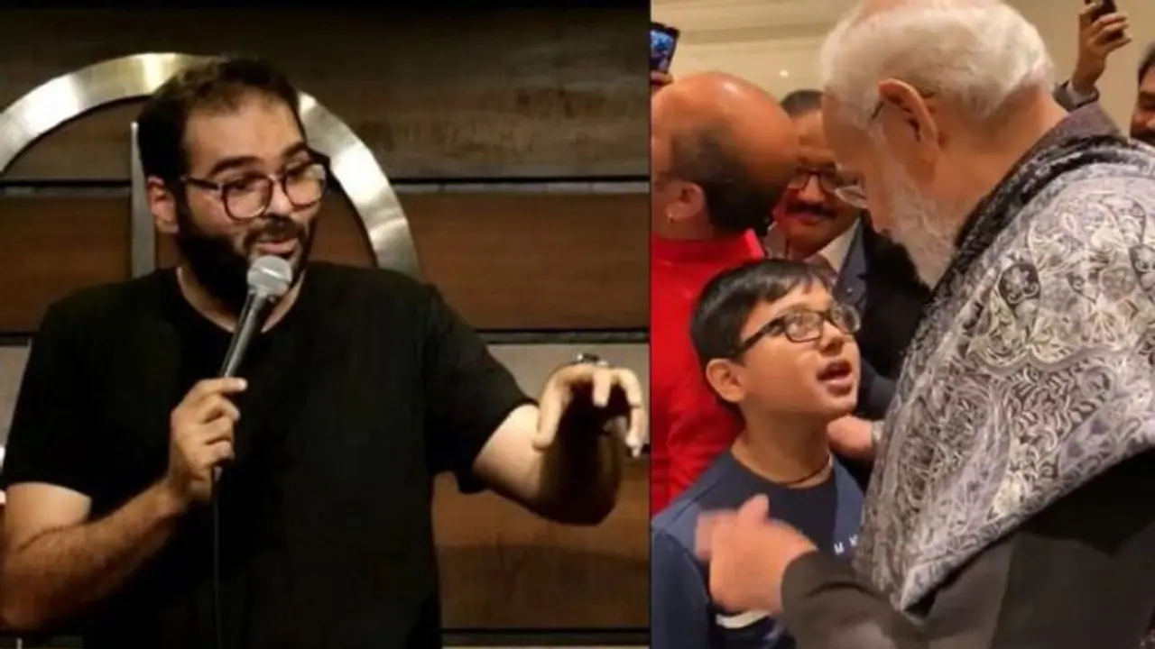 Comedian Kunal Kamra in trouble for 'joke' using kid who sang for PM Comedian Kunal Kamra in trouble for 'joke' using kid who sang for PM