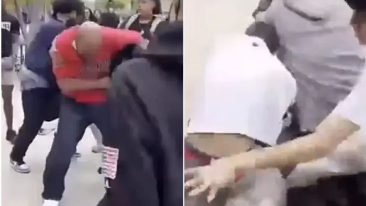 मामूली कहासुनी को लेकर बाप बेटे और स्कूली छात्रों के बीच चले जमकर लात घूंसे, वायरल वीडियो देख हो जाएंगे हैरान