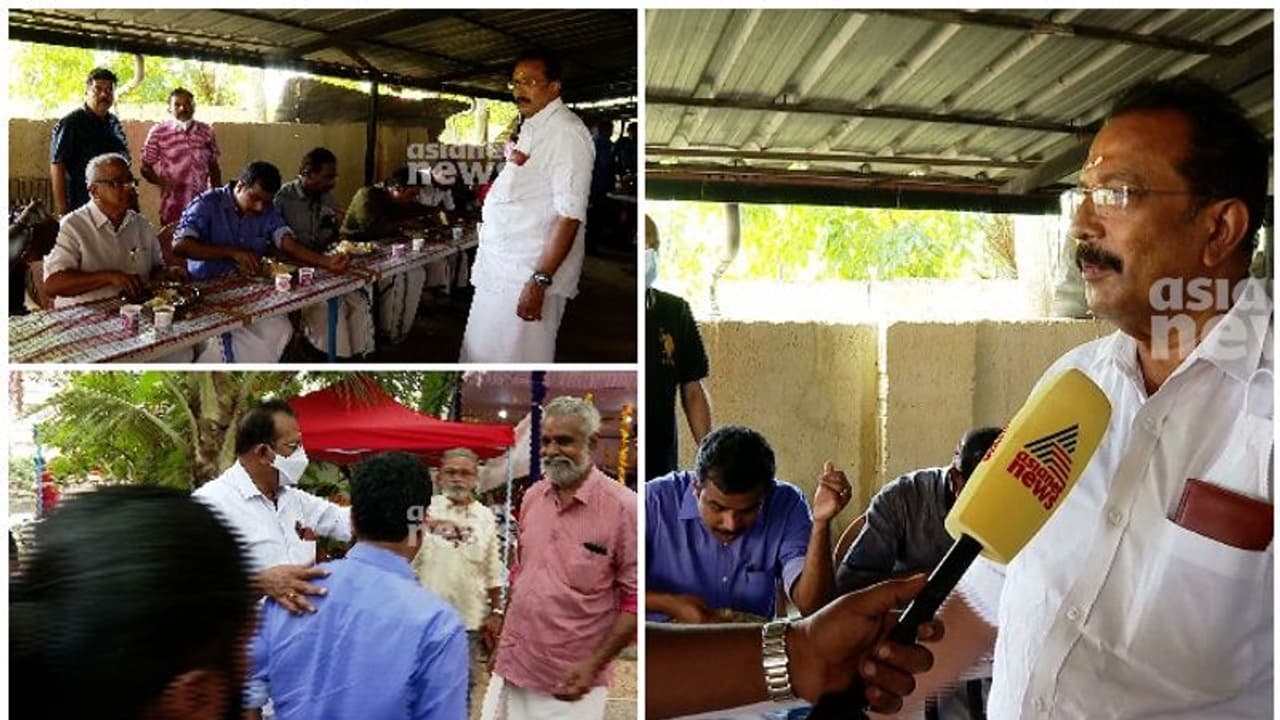 എല്‍ഡിഎഫ് സ്ഥാനാര്‍ത്ഥിക്ക് വേണ്ടി കോണ്‍ഗ്രസ് നേതാവ്; ഡിസിസി സെക്രട്ടറിയുടെ സാന്നിധ്യത്തില്‍ വോട്ട് തേടല്‍ 