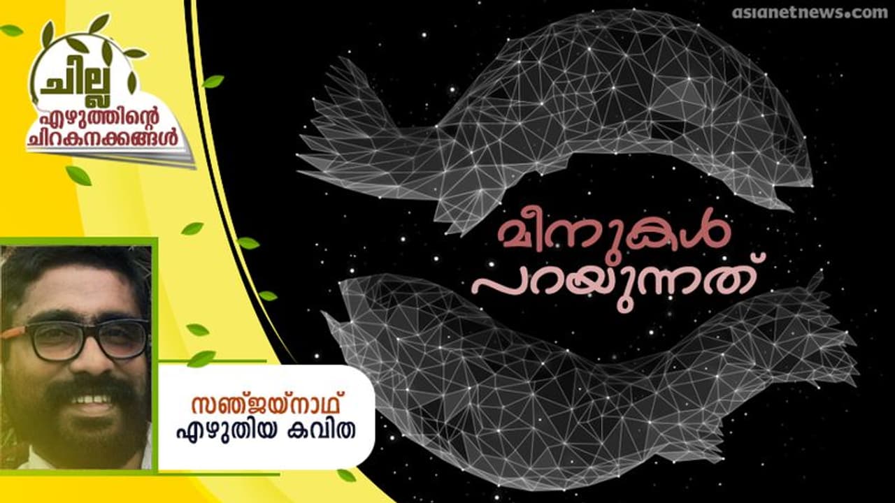 Malayalam Poem : മീനുകള് പറയുന്നത്, സഞ്ജയ്നാഥ് എഴുതിയ കവിത Malayalam Poem : മീനുകള് പറയുന്നത്, സഞ്ജയ്നാഥ് എഴുതിയ കവിത