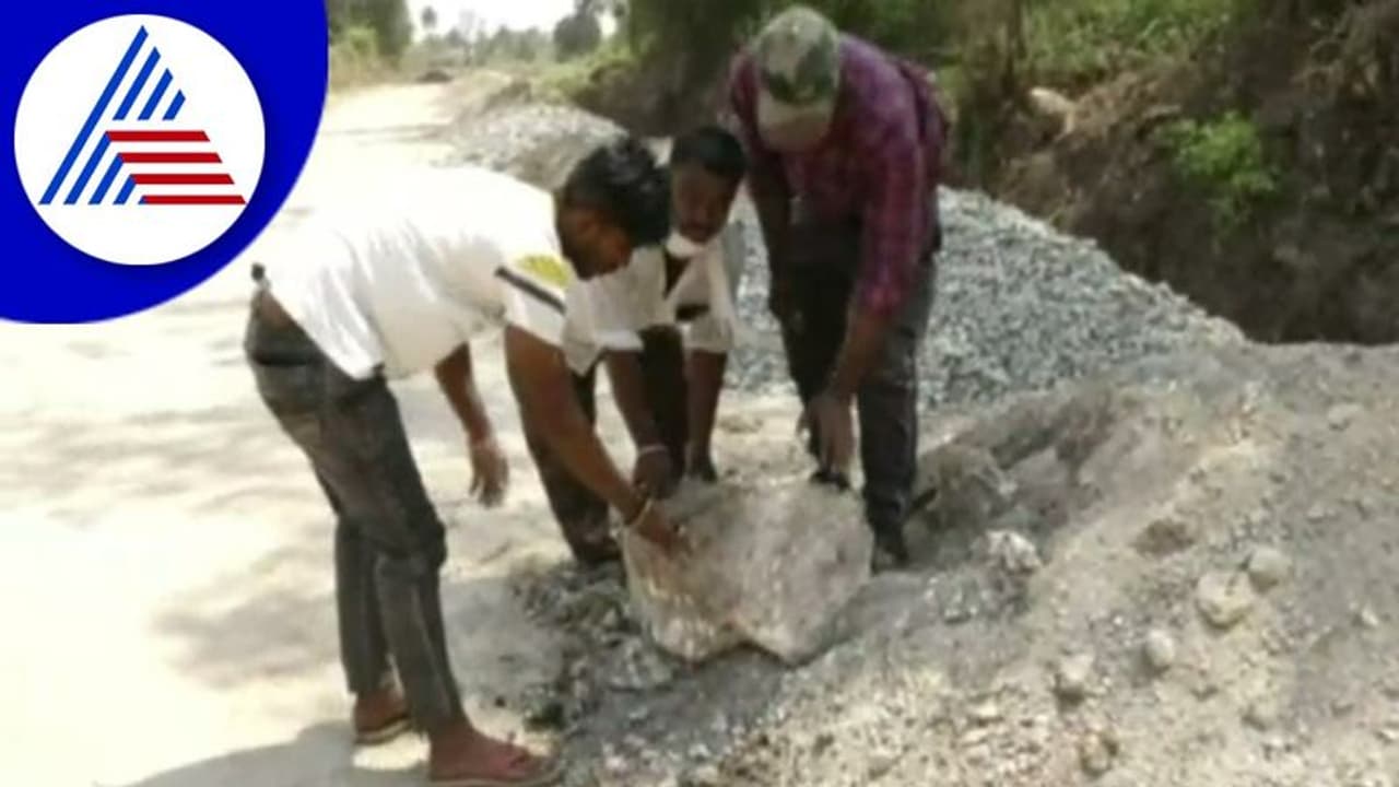 7 ಕೋಟಿ 60 ಲಕ್ಷ ಮೌಲ್ಯದ ರಸ್ತೆ ಕಾಮಗಾರಿಯಲ್ಲಿ ಕಳಪೆ ವಾಸನೆ : ಕ್ರಮಕ್ಕೆ ಗ್ರಾಮಸ್ಥರ ಆಗ್ರಹ