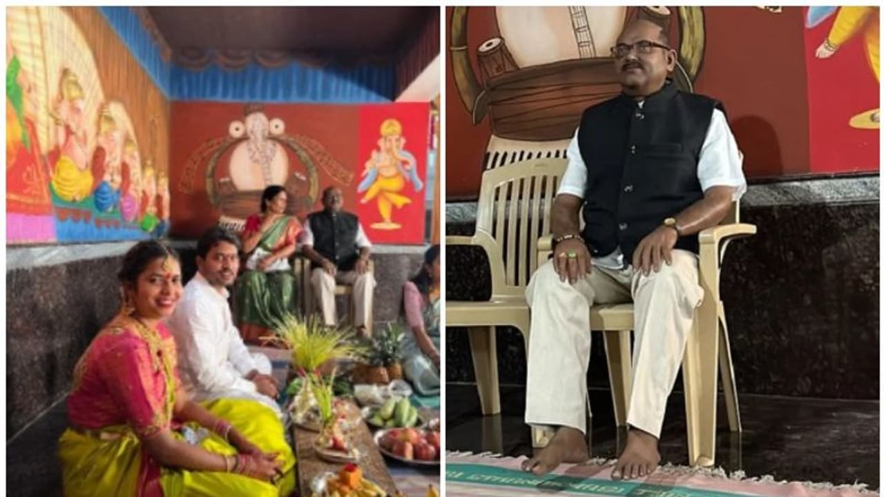 കൊവിഡ് ബാധിച്ച് മരിച്ച അച്ഛനെ 'സാക്ഷിയാക്കി' മകന്റെ വിവാഹം; കണ്ണുനിറഞ്ഞ് കുടുംബം കൊവിഡ് ബാധിച്ച് മരിച്ച അച്ഛനെ 'സാക്ഷിയാക്കി' മകന്റെ വിവാഹം; കണ്ണുനിറഞ്ഞ് കുടുംബം