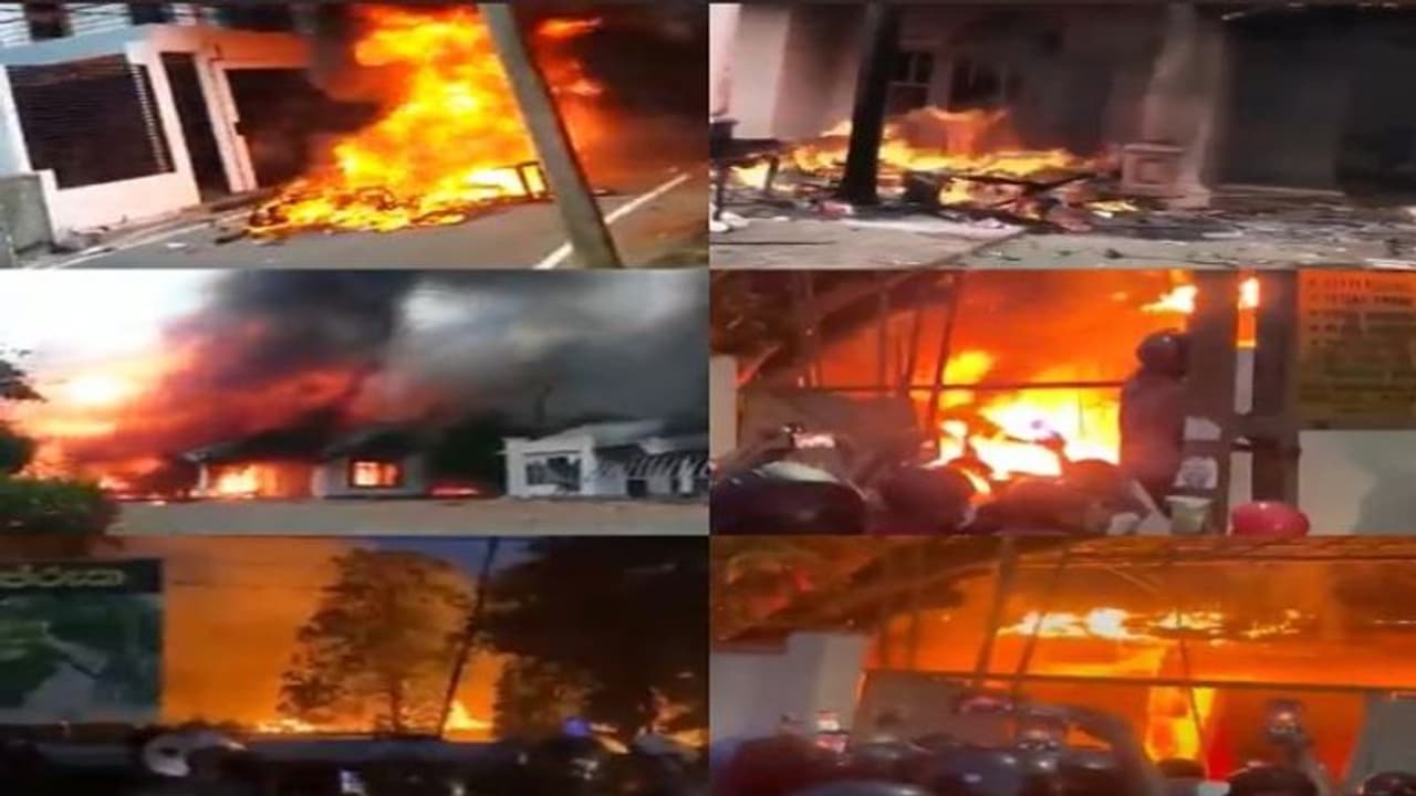 अपने ही लोगों से लड़ रहा श्रीलंका! भूखे से बेहाल लोग एक दूसरे को मार रहे, मंत्रियों सांसदों के घर जला दिए गए अपने ही लोगों से लड़ रहा श्रीलंका! भूखे से बेहाल लोग एक दूसरे को मार रहे, मंत्रियों सांसदों के घर जला दिए गए