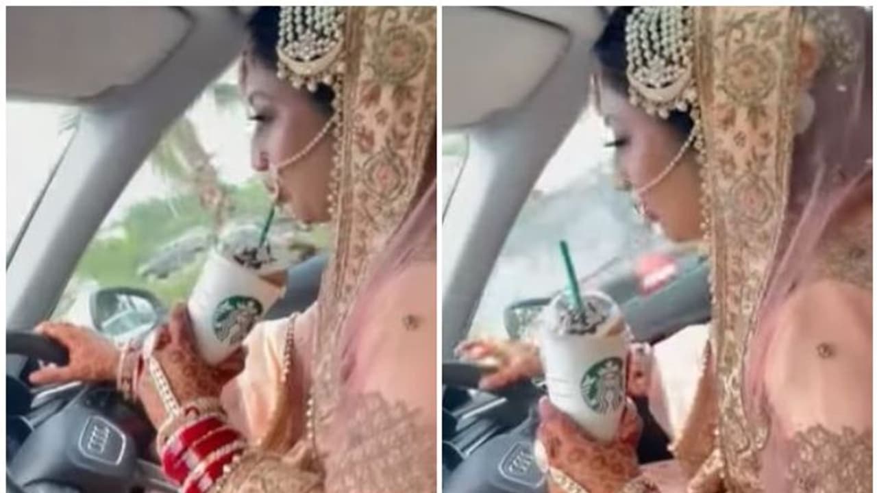 Viral Video : വിവാഹദിവസം കോൾഡ് കോഫി കുടിച്ച് കാറോടിച്ച് കൂളായി വധു; വീഡിയോ കാണാം Viral Video : വിവാഹദിവസം കോൾഡ് കോഫി കുടിച്ച് കാറോടിച്ച് കൂളായി വധു; വീഡിയോ കാണാം