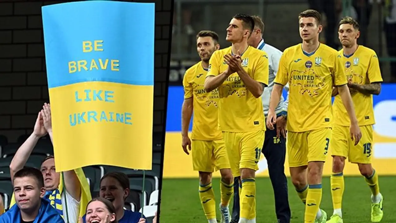 Qatar WC play off: Flag sent by soldiers inspire Ukraine squad ahead of Wales clash Qatar WC play off: Flag sent by soldiers inspire Ukraine squad ahead of Wales clash