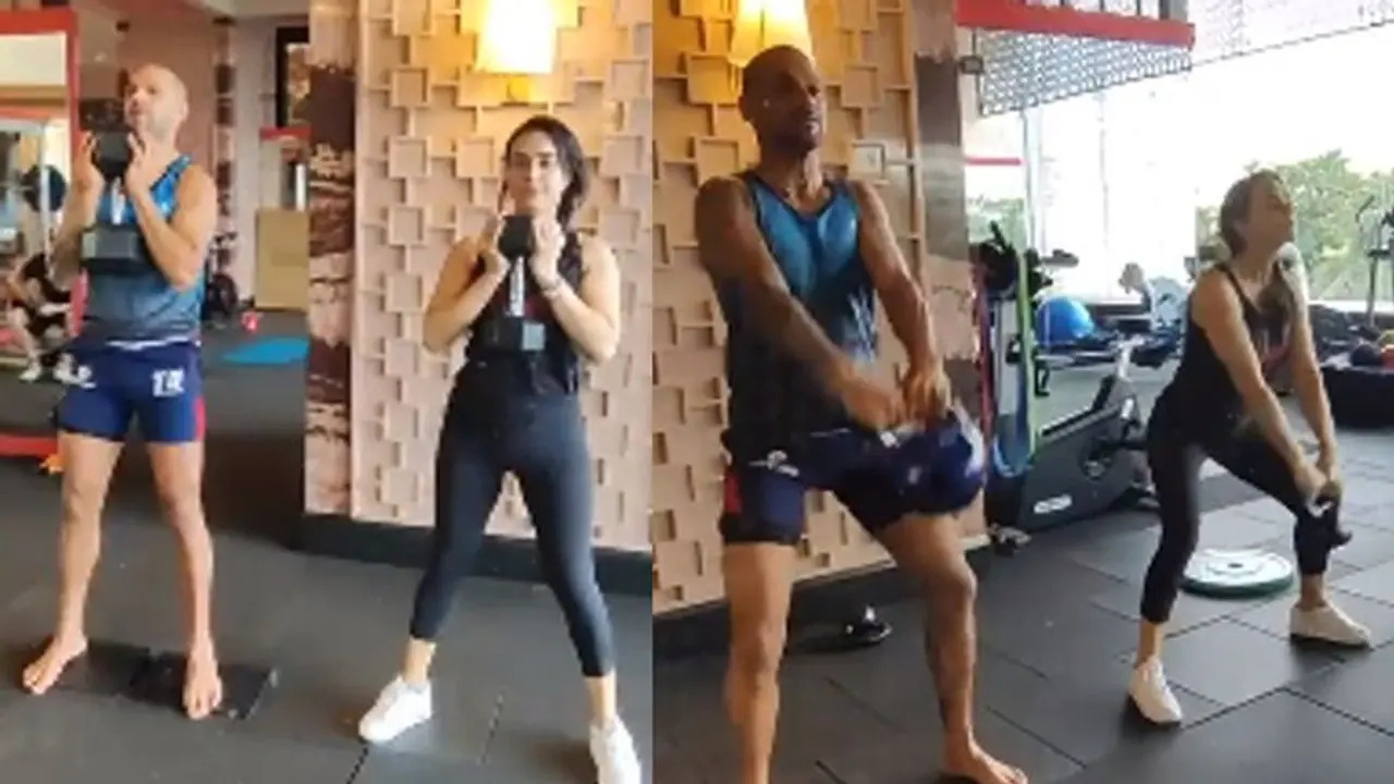 IPL 2022: Shikhar Dhawan finds surprise workout partner, PBKS owner Preity Zinta joins him