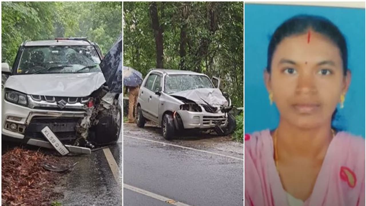 Accident Death : നേര്യമംഗലത്ത് കാറുകള്‍ തമ്മില്‍ കൂട്ടിയിടിച്ച് യുവതി മരിച്ചു; നാല് പേര്‍ക്ക് പരുക്ക്