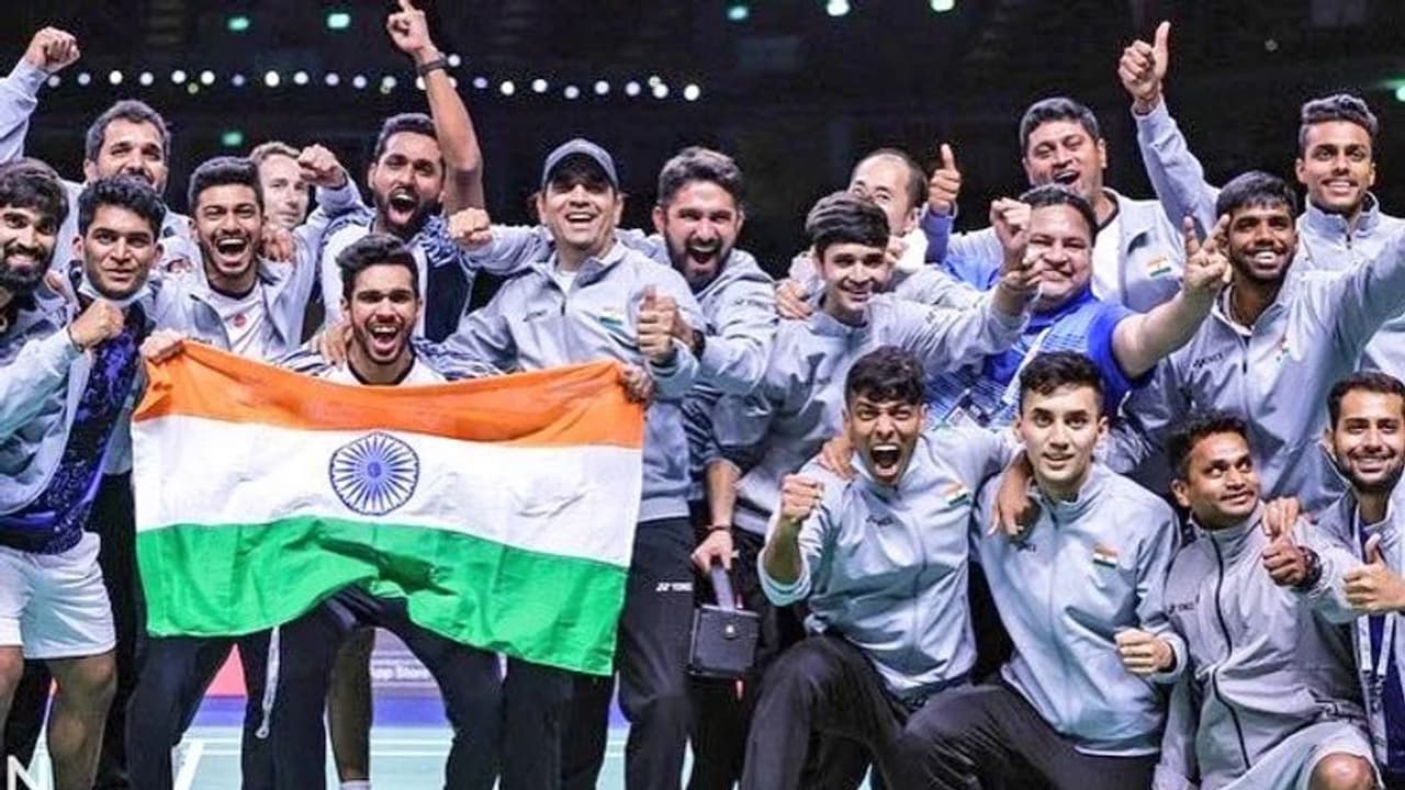 India scripts Badminton history; wins maiden Thomas Cup 2022; PM Modi applauds India scripts Badminton history; wins maiden Thomas Cup 2022; PM Modi applauds