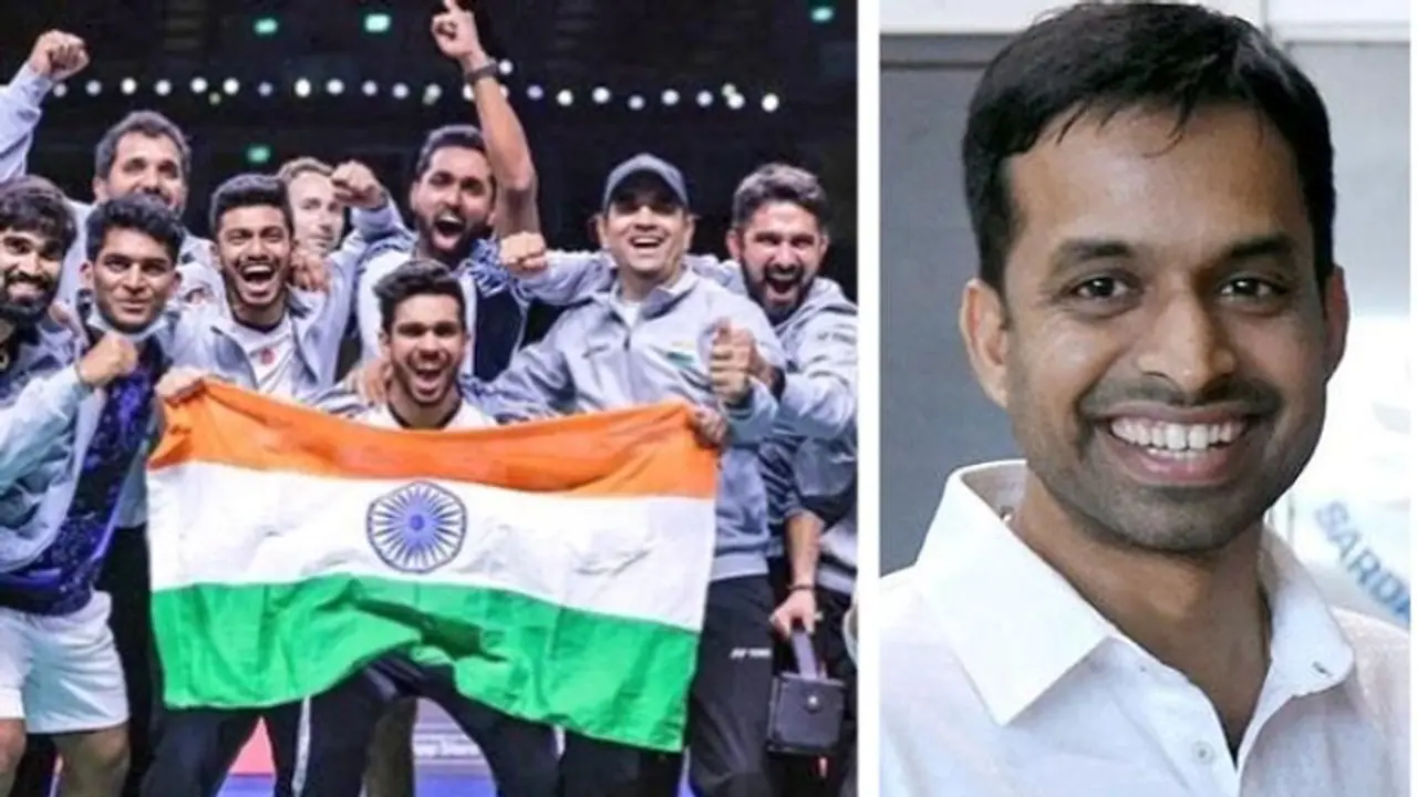 ಐತಿಹಾಸಿಕ ಸಾಧನೆ ಮಾಡಿದ ಭಾರತ ಬ್ಯಾಡ್ಮಿಂಟನ್ ತಂಡ, ಥಾಮಸ್ ಕಪ್ ಫೈನಲ್ ಗೆ ಲಗ್ಗೆ! ಐತಿಹಾಸಿಕ ಸಾಧನೆ ಮಾಡಿದ ಭಾರತ ಬ್ಯಾಡ್ಮಿಂಟನ್ ತಂಡ, ಥಾಮಸ್ ಕಪ್ ಫೈನಲ್ ಗೆ ಲಗ್ಗೆ!