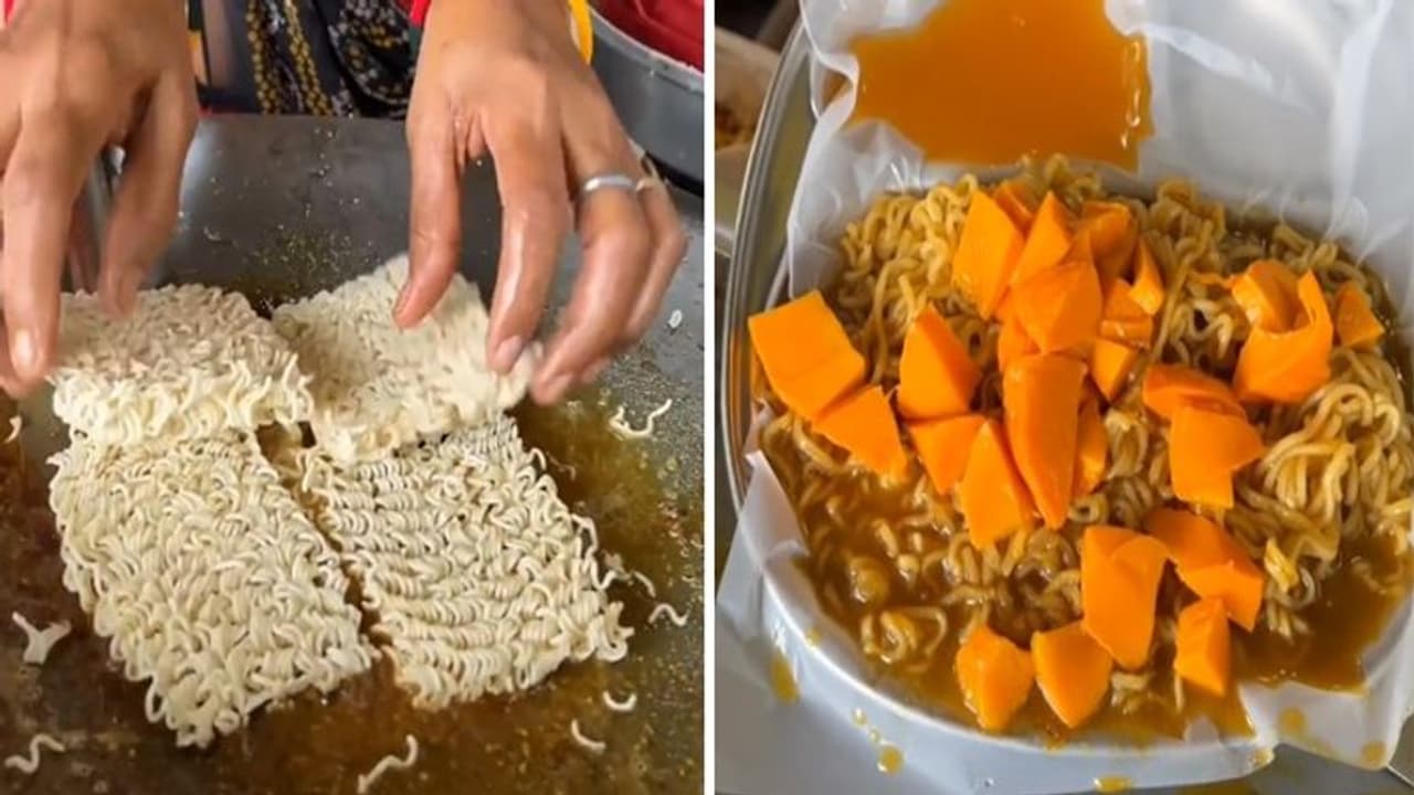 Viral Video: मैंगो मैगी बनाती महिला का वीडियो हो रहा वायरल, यूजर्स ने कहा 'छोटी बच्ची हो क्या'