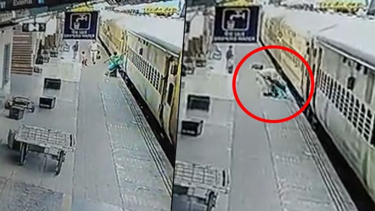 WATCH: RPF constable turns 'Superman', saves woman from moving train WATCH: RPF constable turns 'Superman', saves woman from moving train