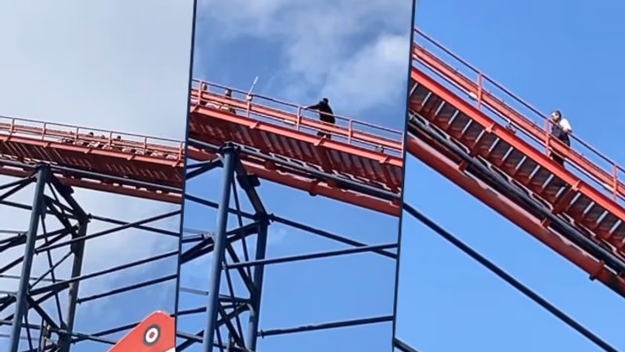 Watch: UK riders get stuck at 235 feet in air after rollercoaster malfunctions, video goes viral Watch: UK riders get stuck at 235 feet in air after rollercoaster malfunctions, video goes viral