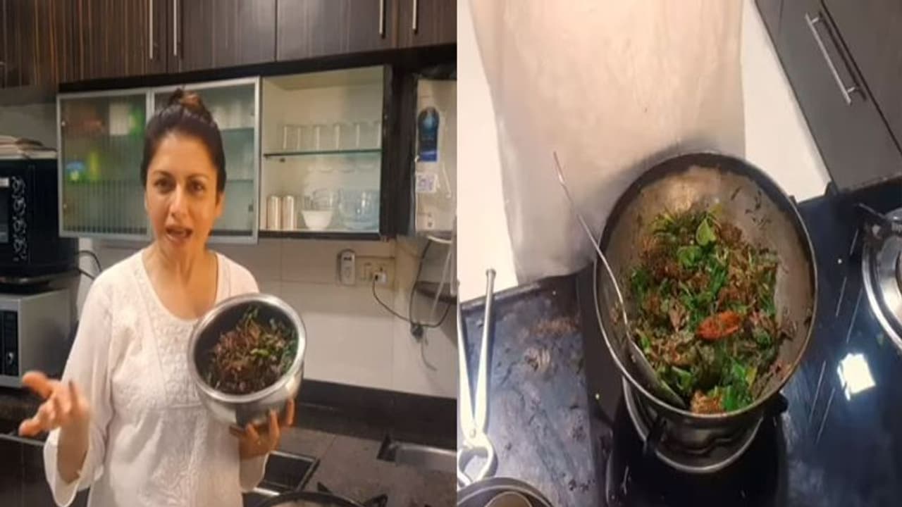 भाग्यश्री ने बताई लाल चौलाई बनाने की आसान रेसिपी,गर्मी में फिटनेस से भरपूर डिश को करें ट्राई