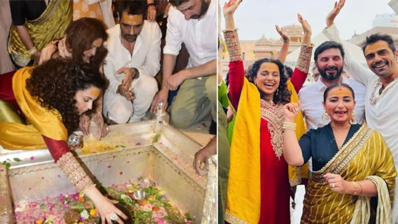 Dhaakad की रिलीज से पहले कंगना रनोट ने किए काशी विश्वनाथ के दर्शन, टीम के साथ दिखी एक्साइटेड Dhaakad की रिलीज से पहले कंगना रनोट ने किए काशी विश्वनाथ के दर्शन, टीम के साथ दिखी एक्साइटेड