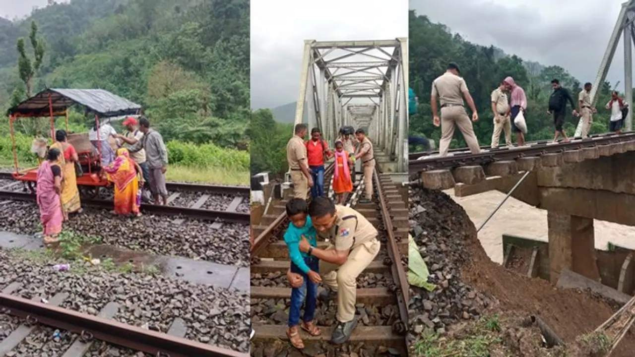 அசாமில் ஏற்பட்ட வெள்ளத்தில் சிக்கி 9 பேர் உயிரிழப்பு...!ரயில் சேவை முடங்கியது..! 6 லட்சம் மக்கள் பாதிப்பு அசாமில் ஏற்பட்ட வெள்ளத்தில் சிக்கி 9 பேர் உயிரிழப்பு...!ரயில் சேவை முடங்கியது..! 6 லட்சம் மக்கள் பாதிப்பு