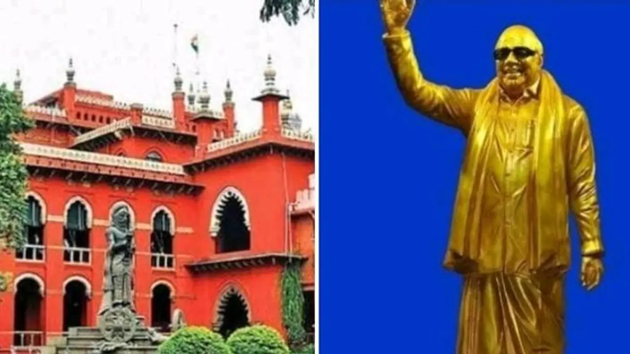 கருணாநிதி சிலை அமைக்க தடை..! உயர் நீதிமன்ற உத்தரவால் திமுகவினர் அதிர்ச்சி கருணாநிதி சிலை அமைக்க தடை..! உயர் நீதிமன்ற உத்தரவால் திமுகவினர் அதிர்ச்சி