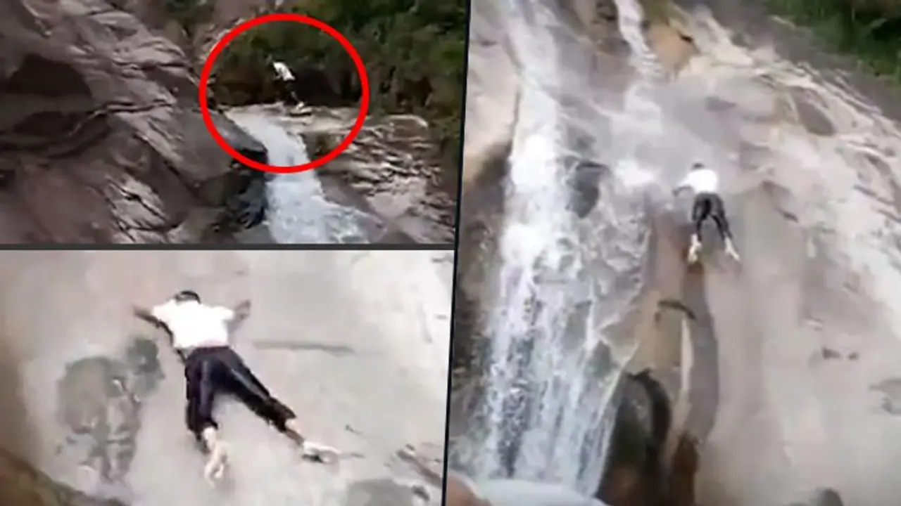 Stunt goes horribly wrong, man falls on a bed of rocks; watch spine chilling video