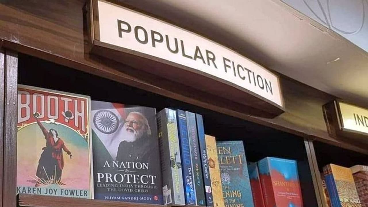 Shashi Tharoor tweets photo on fiction novels, one on Modi spotted there