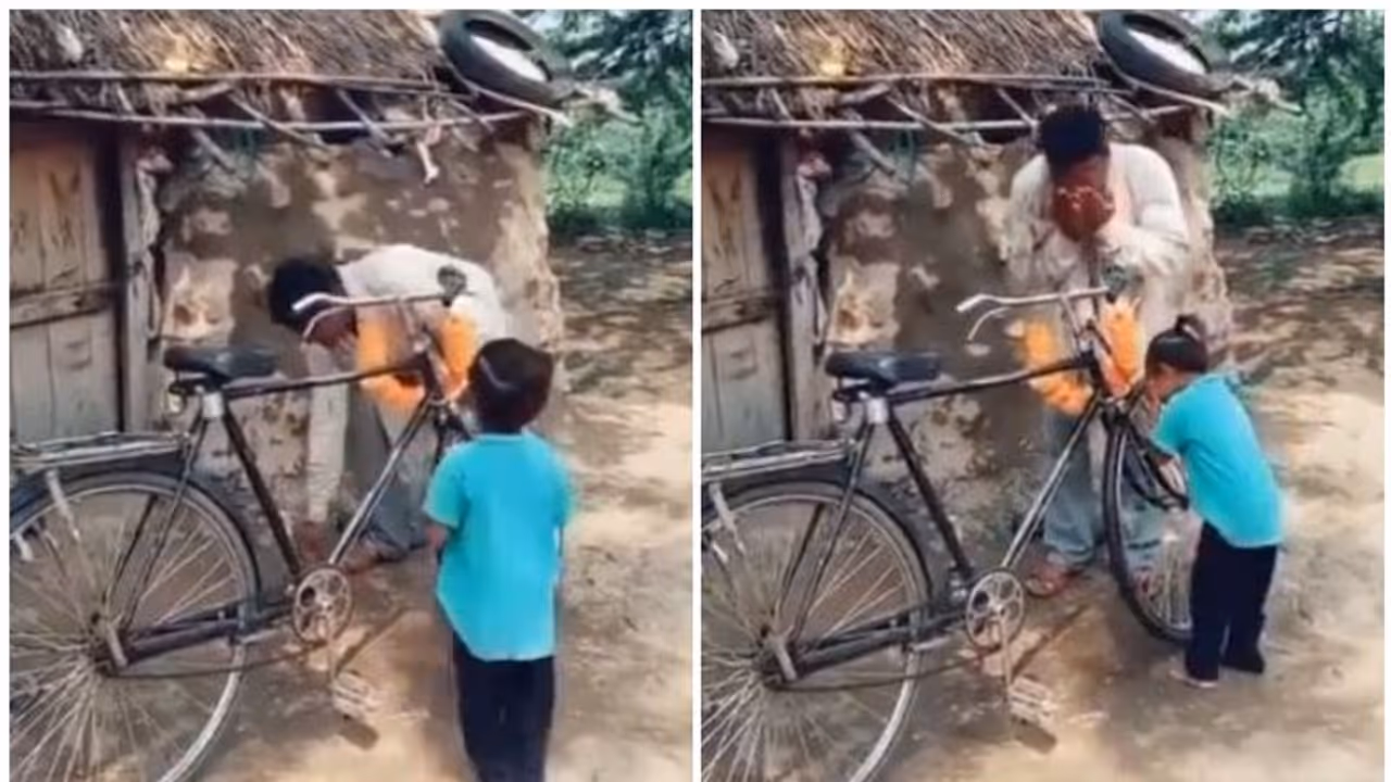 Viral Video : അച്ഛൻ സെക്കൻഡ് ഹാൻഡ് സൈക്കിൾ വാങ്ങിയപ്പോൾ മകനിലുണ്ടായ സന്തോഷം; ഹൃദയസ്പർശിയായ വീഡിയോ