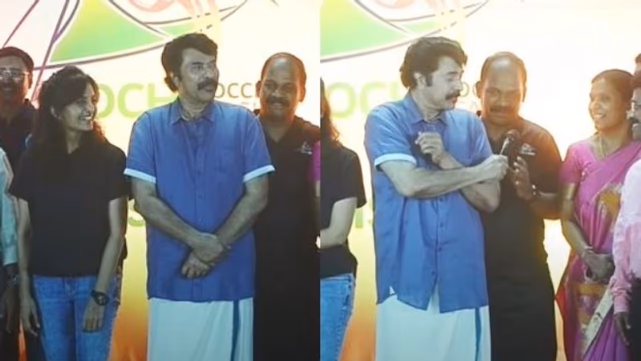 Mammootty : 'ചാമ്പിക്കോ' പറയാമോ എന്ന് സദസ്; മമ്മൂട്ടിയുടെ പ്രതികരണം വൈറല്‍