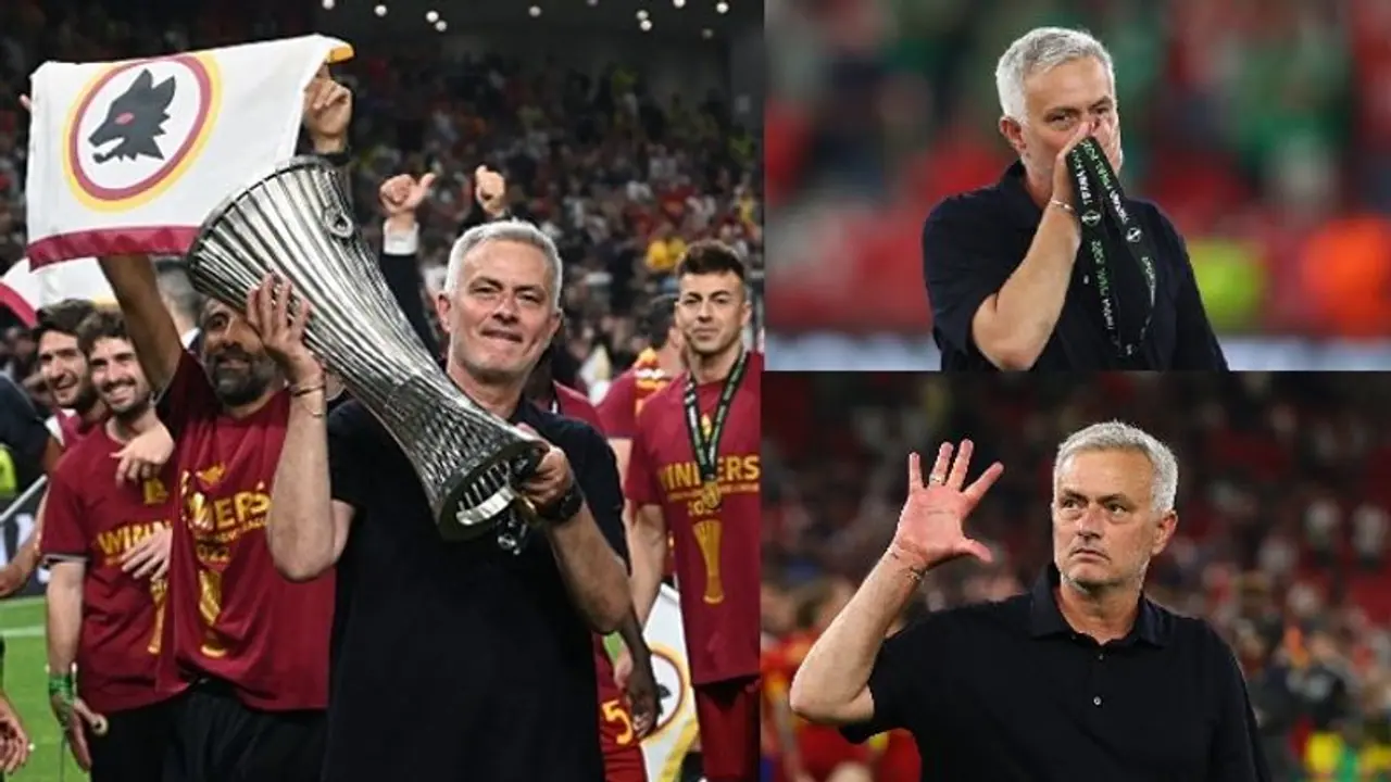'Feel like a true Romanista': Tearful Mourinho after winning historic 5th European trophy 'Feel like a true Romanista': Tearful Mourinho after winning historic 5th European trophy