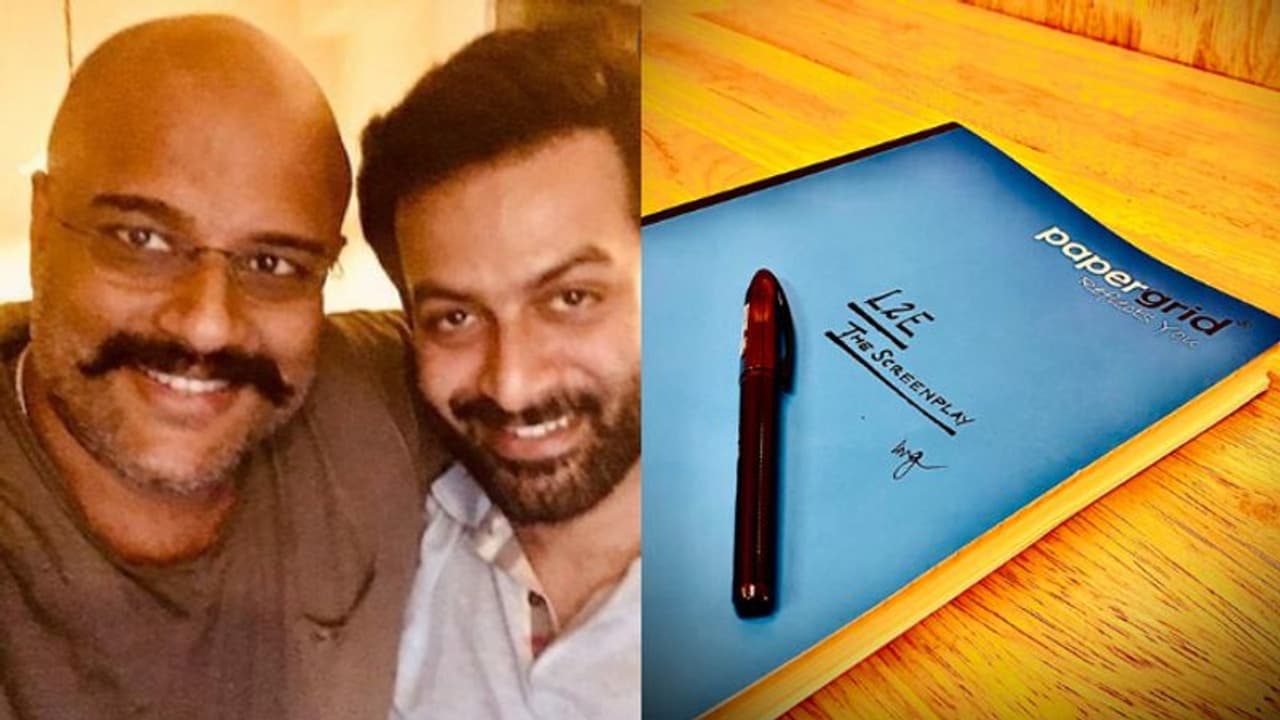 Empuraan : 'എമ്പുരാൻ' തിരക്കഥ പൂര്‍ത്തിയായി, മുരളി ഗോപിയുടെ ഫോട്ടോയ്‍ക്ക് കമന്റുമായി പൃഥിരാജ്