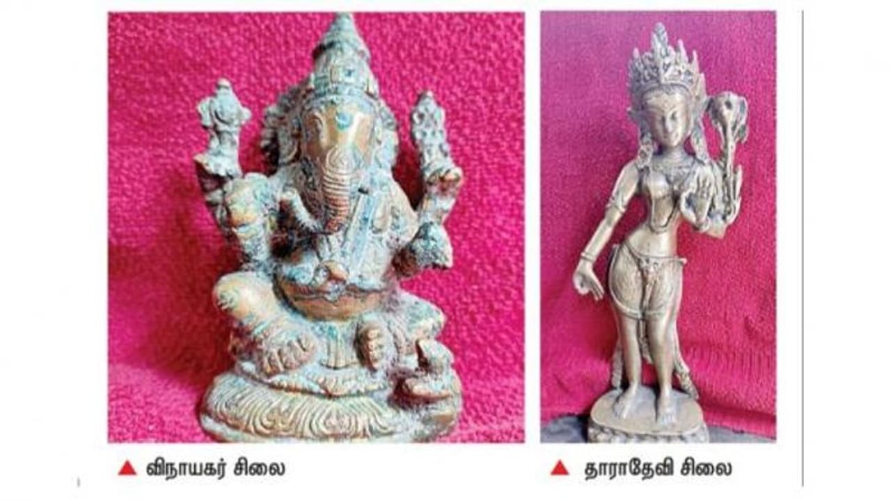 மாறுவேடத்தில் சென்ற போலீசாரிடமே கடத்தல் சிலைகளை 2 கோடி ரூபாய்க்கு பேரம் பேசிய நபர்.. அப்பறம் என்னாச்சு..? மாறுவேடத்தில் சென்ற போலீசாரிடமே கடத்தல் சிலைகளை 2 கோடி ரூபாய்க்கு பேரம் பேசிய நபர்.. அப்பறம் என்னாச்சு..?