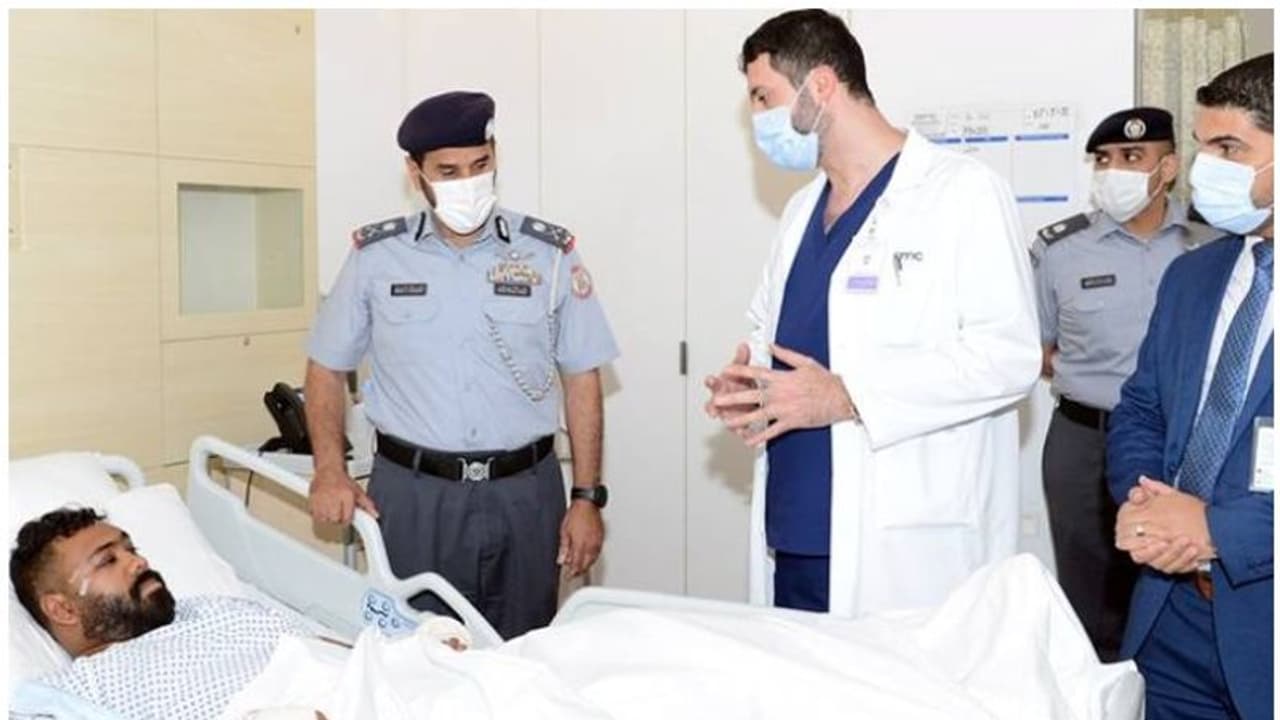 അബുദാബി റെസ്റ്റോറന്‍റിലെ പൊട്ടിത്തെറി; പരിക്കേറ്റവരെ പൊലീസ് മേധാവി സന്ദര്‍ശിച്ചു