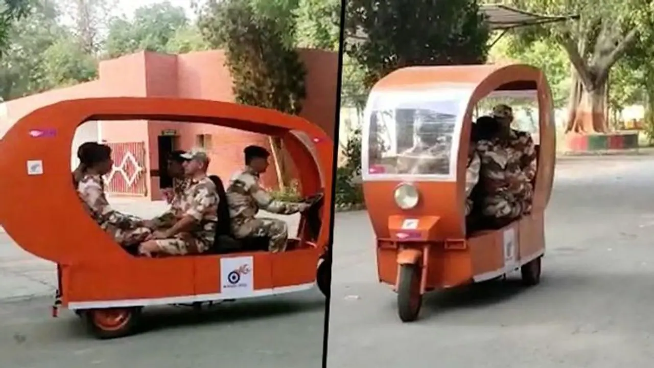 ITBP के ट्रेनीज ने जुगाड़ से बनाया ई ऑटो, Scrap से तैयार हुआ हॉक, लागत जानकर रह जाएंगे हैरान ITBP के ट्रेनीज ने जुगाड़ से बनाया ई ऑटो, Scrap से तैयार हुआ हॉक, लागत जानकर रह जाएंगे हैरान