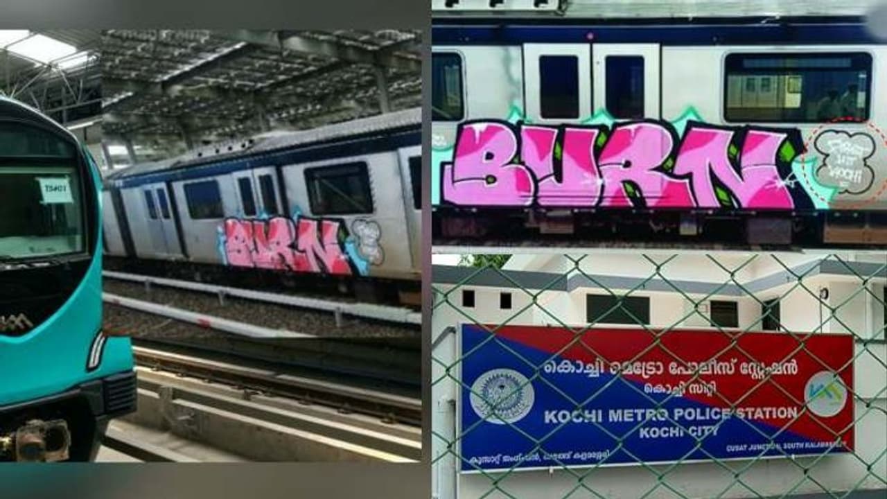മെട്രോയിലെ ​ഗ്രാഫിറ്റി; അഹമ്മദാബാദിൽ പിടിയിലായ 4 പേരെന്ന് സംശയം; കൊച്ചി പോലീസ് അഹമ്മദാബാദിലേക്ക്