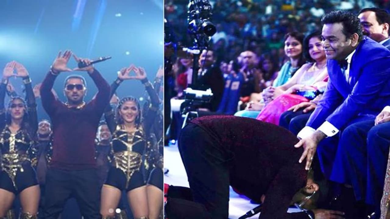 IIFA 2022: जब भरी महफिल में परफॉर्मेंस के बीच हनी सिंह ने छुए इस शख्स के पैर, देखें दिल जीतने वाला Video