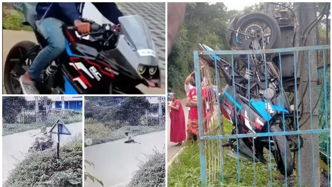 കട്ടപ്പനയിൽ ബൈക്ക് ട്രാൻസ്ഫോർമറിനുള്ളിൽ വീണ അപകടം മത്സരയോട്ടത്തിനിടെ?
