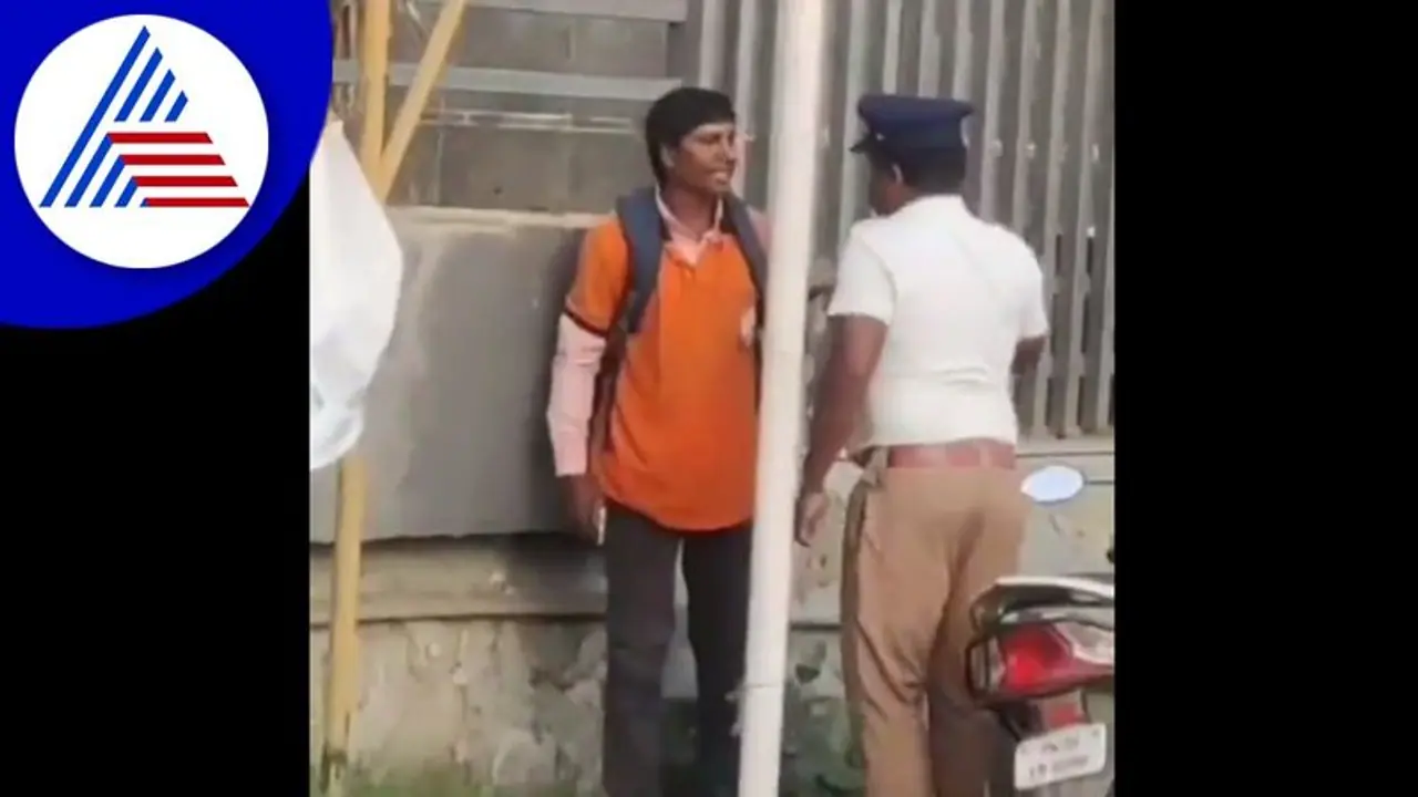 ಡೆಲಿವರಿ ಬಾಯ್‌ಗೆ ಥಳಿಸಿದ ಟ್ರಾಫಿಕ್ ಪೇದೆಯ ವರ್ಗಾವಣೆ: ವಿಡಿಯೋ ವೈರಲ್‌